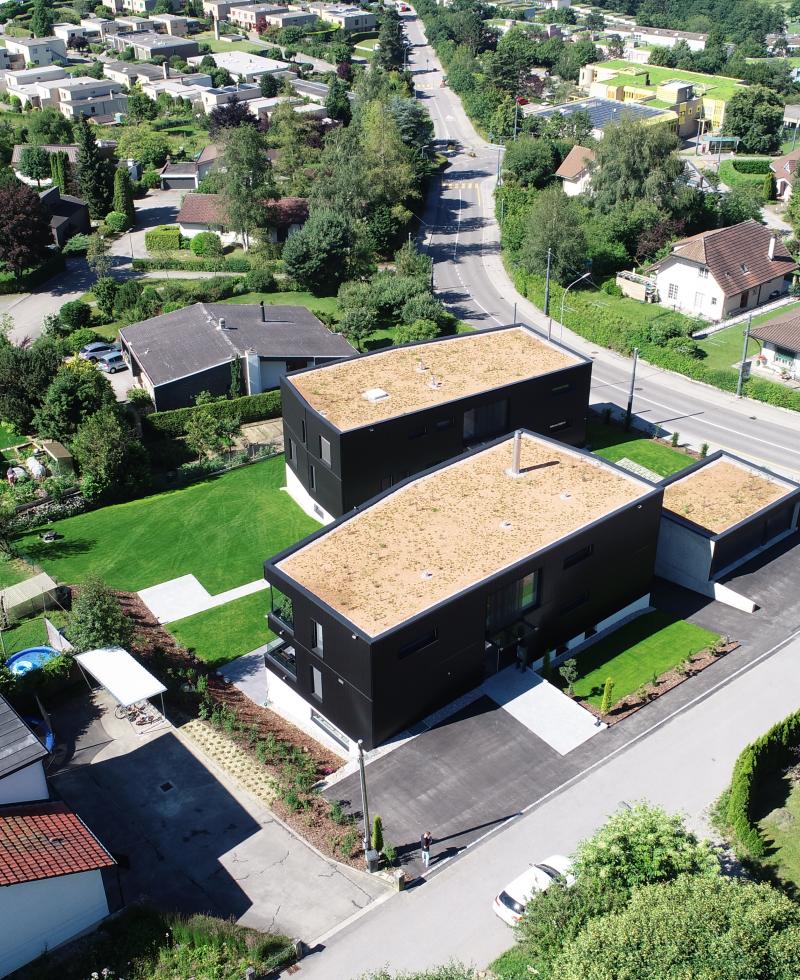 Vue aérienne d'un aménagement